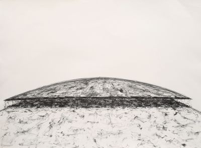 an image of a black and white drawing of a dome
