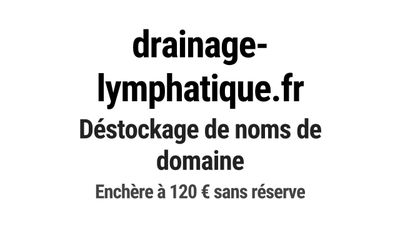 Nom de domaine drainage-lymphatique.