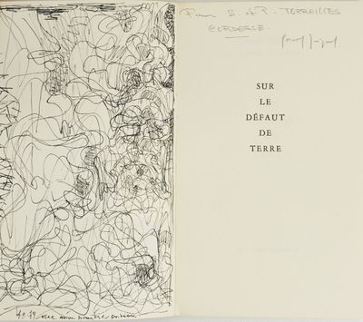 a book with a drawing of flowers on it