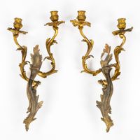 Paire d'appliques murales, bronze doré, style Louis XV, Fran… (photo 4)