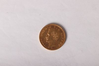 une image d'une pièce d'or sur une surface blanche