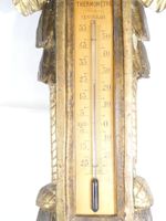 Baromètre thermomètre en bois sculpté et doré Louis XVI H. (photo 5)