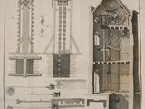 un dessin représentant une tour horloge et un dessin représentant une tour horloge