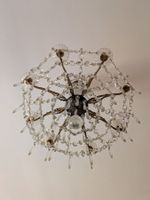Lustre corbeille à pendeloques et perles (photo 2)