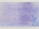 purple and blue drawing of a sailboat on water with a sky background