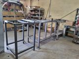 a picture of a metal workbench in a workshop