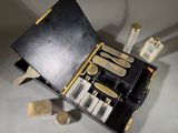 a black case with a bunch of tools inside of it