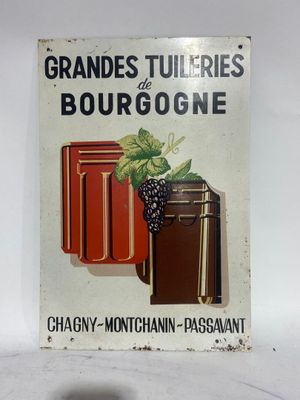 a sign that says grands tullieries bourgogne on it
