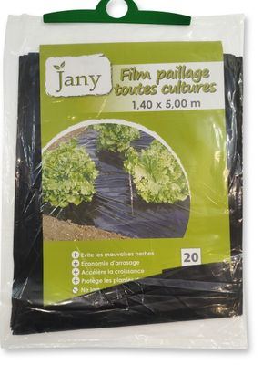 un sac de bandes de bordure de jardin en plastique noir, muni d'une poignée verte