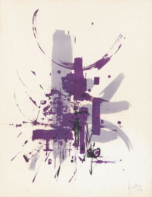 une image représentant un tableau violet et noir sur fond blanc
