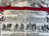 an old newspaper with a picture of soldiers on it