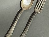 two spoons and a fork on the table