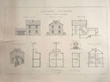 a lot of drawings of different types of houses on this page