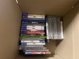 a lot of dvds in a box on the shelf