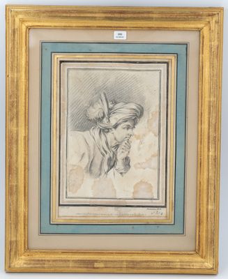 un dessin représentant une femme portant un turban