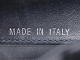 an image of a close up of a black bag with the words made in italy written on it
