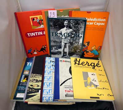 Hergé. Lot de 9 volumes sur Hergé/Tintin.