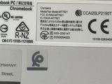 a close up of a label on the back of a computer