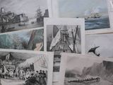 many pictures of people on a boat in the water