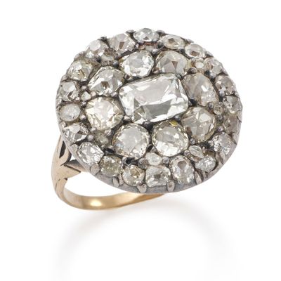 an antique diamond cluster ring