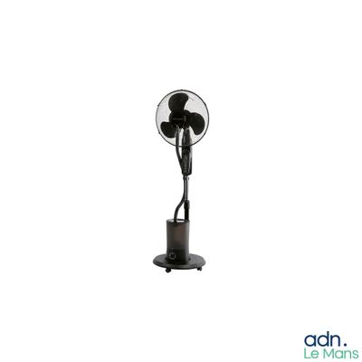 une image représentant un ventilateur noir sur fond blanc