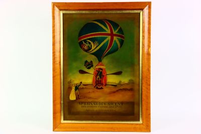 a picture of a picture of a hot air balloon in the sky
