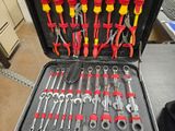 many tools in a case that are sitting on a table