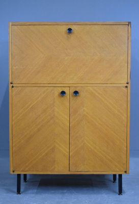 SECRÉTAIRE rectangulaire en stratifié et placages de chêne b…