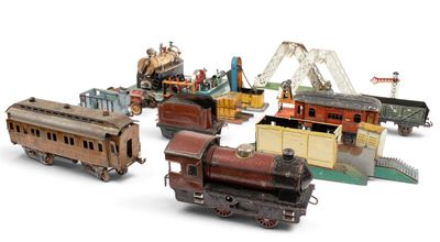 Ensemble train et machine א vapeur