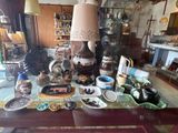 a table that has a lot of items on it
