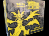 the box is full of a yellow and black pokemon card game