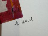 someone is holding a piece of paper with a handwritten message on it