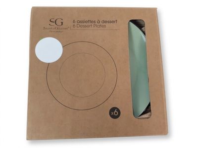 l'emballage d'une boîte sur laquelle figure un cercle blanc
