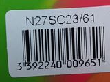 a close up of a barcode on a colorful background