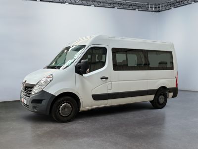 a white van that is parked inside of a building