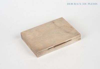 an image of a small silver box on a white surface