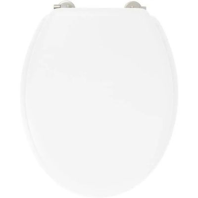 un gros plan d'un siège de WC avec le couvercle relevé