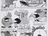 une image représentant un livre de bandes dessinées avec des illustrations d'animaux et d'oiseaux