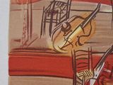 a picture of a drawing of a guitar and a violin