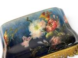 a picture of a decorative box with flowers painted on it