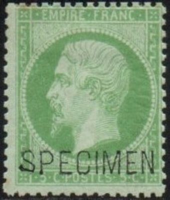 a green stamp with a man ' s face on it