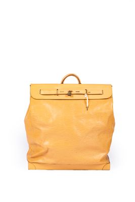 Louis VUITTON - Sac "Steamer" 55cm en cuir épi beige, cadena…