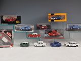 a lot of cars that are in a display case