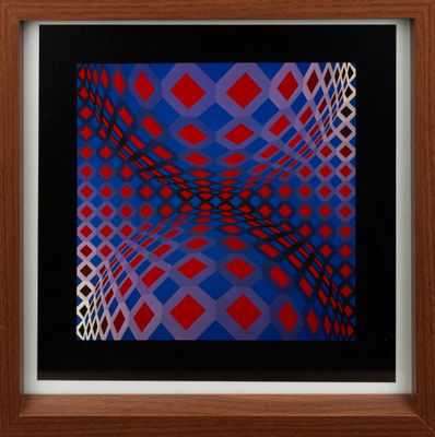 VICTOR VASARELY (D’APRES), « Ondocto X », Impression offset en couleur
