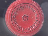 a close up of a bottle of wine with a label on it