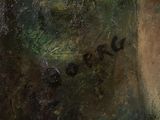 an image of a painting of a woman sitting on a bench