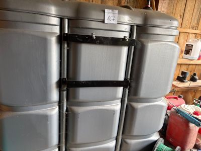 a stack of plastic containers stacked on top of each other