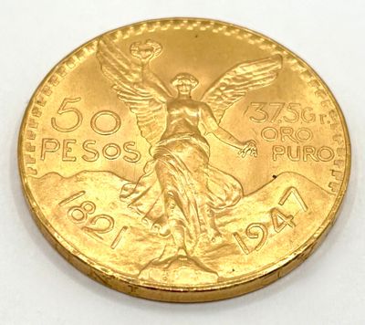 Pièce de 50 Pesos Estados Unidos Mexicanos datant de 1821 - 1947 en or - Photo 1
