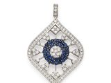 un pendentif en saphir et diamant