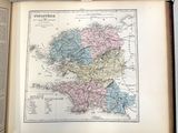 un livre ouvert sur lequel figure une carte de la France